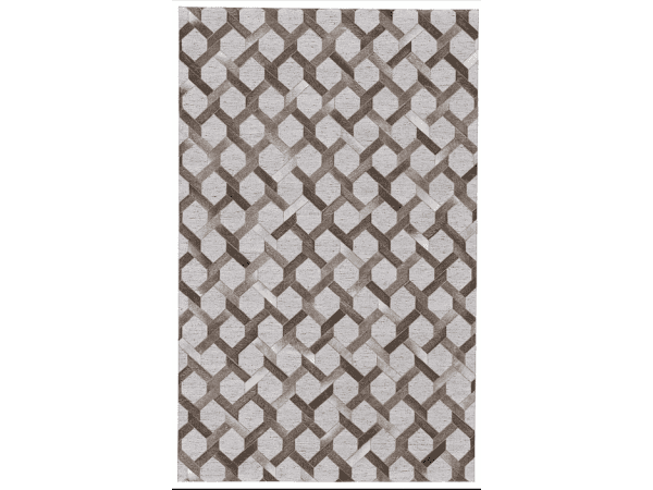 Elegant geometric pattern in ivory and silver tones, perfect for modern and contemporary decor.