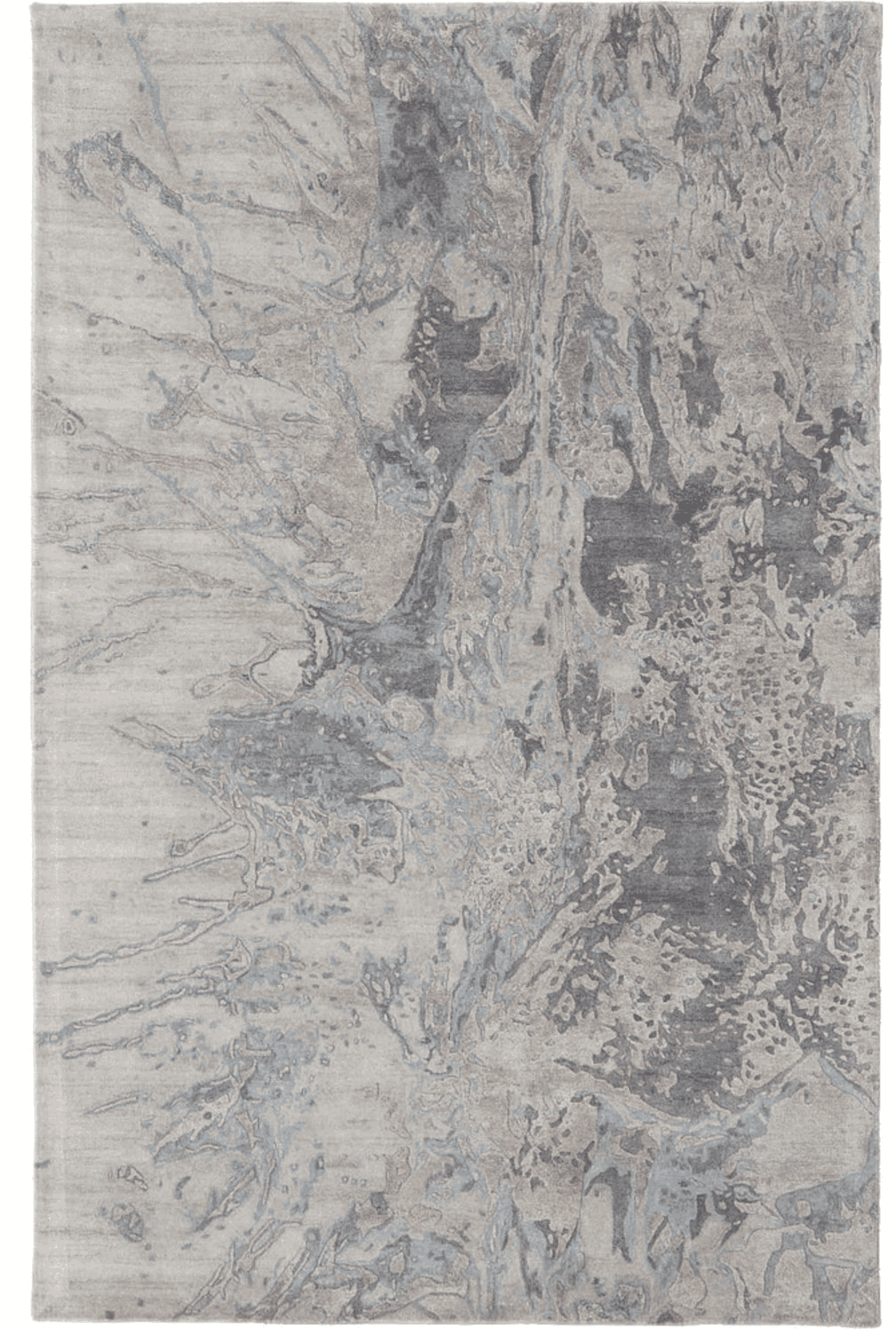 Zarah 8918F Blue/Charcoal Elegant Abstract Area Rug In Blue And Charcoal Tones, Perfect For Modern Living Spaces.