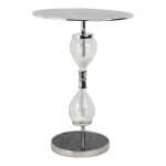 23" Chena Silver Hourglass Table - Image 2