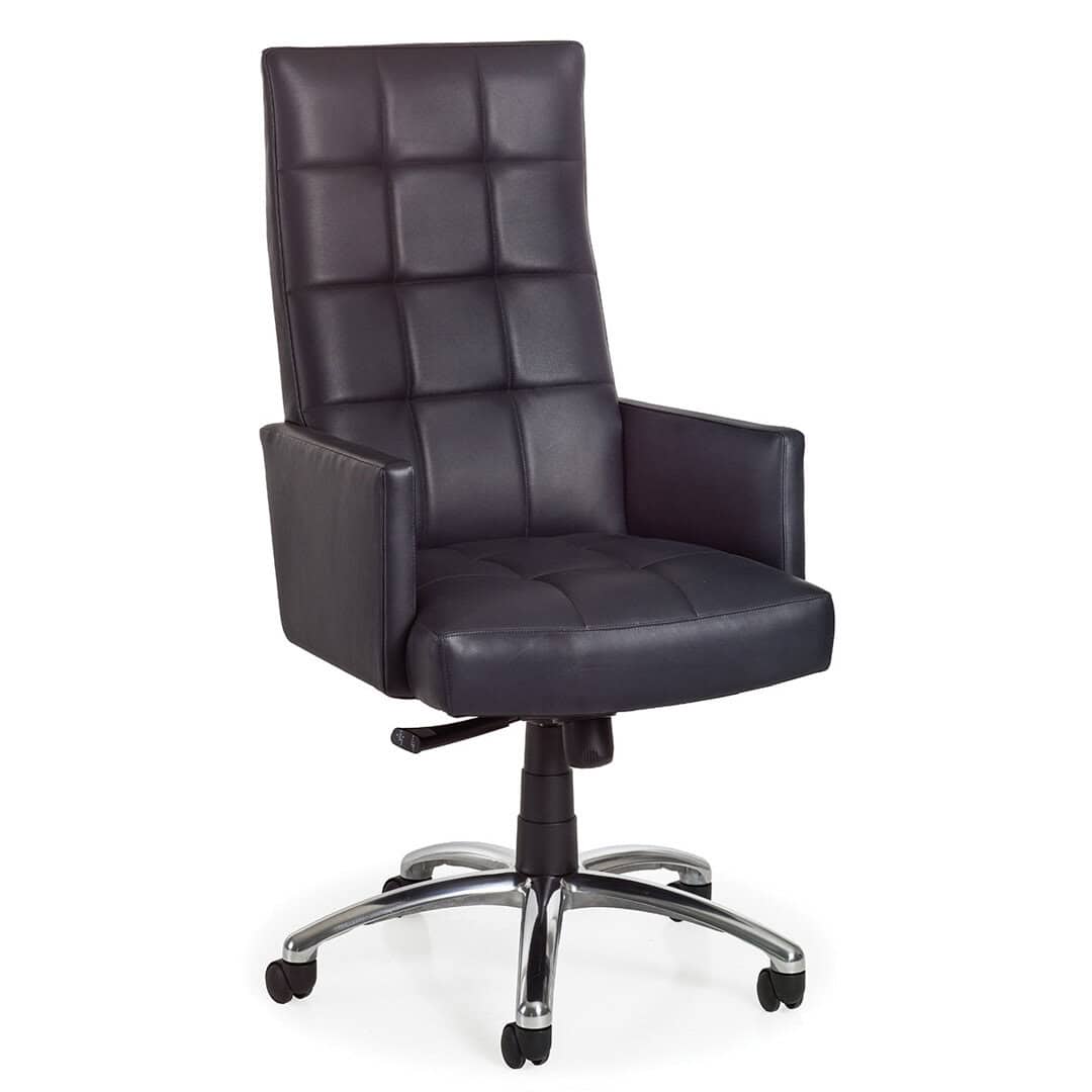 Swann'S Office Swivel Chair Ergonomic Black Swivel Office Chair With High Backrest And Adjustable Height, Ideal For Home Or Corporate Office Use.