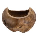 11.8x11.8x10.6" Teak Bowl