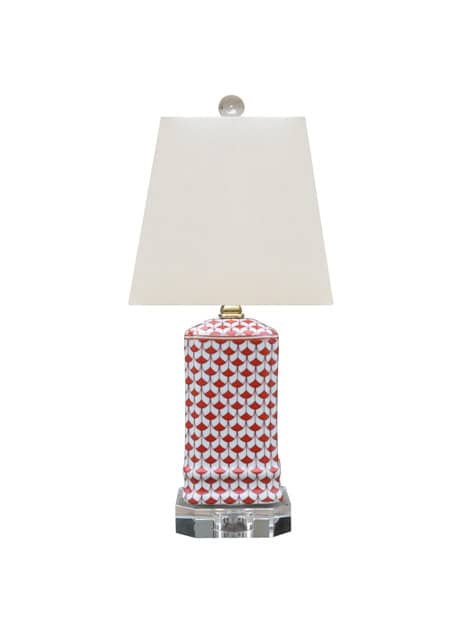 Lprfw105Cs Lprfw105Cs Porcelain Red Fish Scales Lamp - Image 1