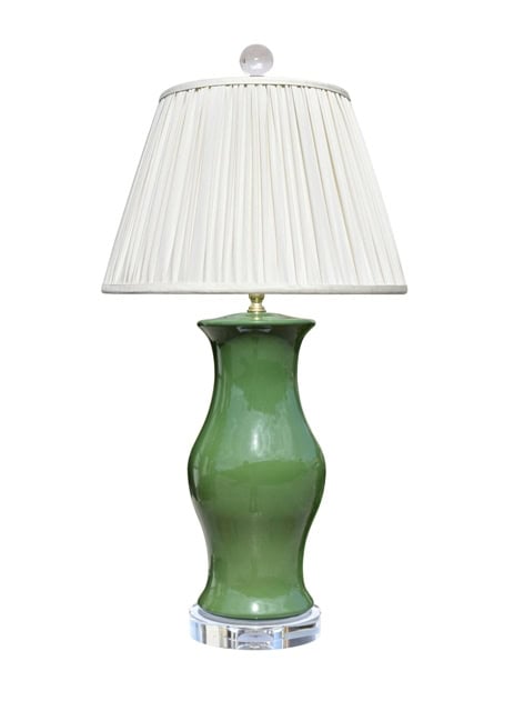 Lpssg1015Xs Lpssg1015Xs Porcelain Pine Green Vase Lamp - Image 1