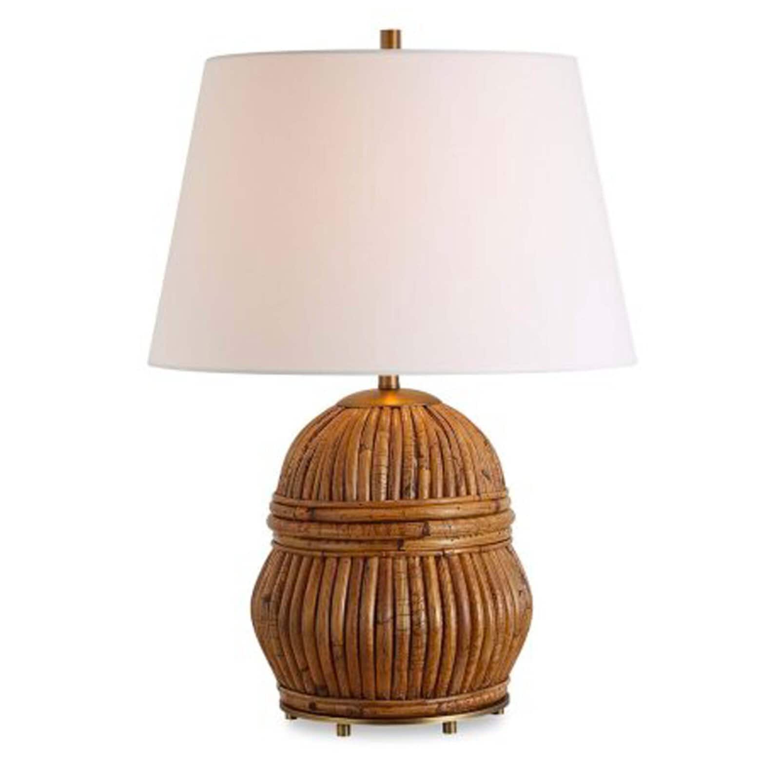 Reed Table Lamp - Swann'S Furniture Rustic Reed Table Lamp With White Fabric Shade, Handcrafted Wooden Base, Perfect For Living Room Or Bedroom Decor.