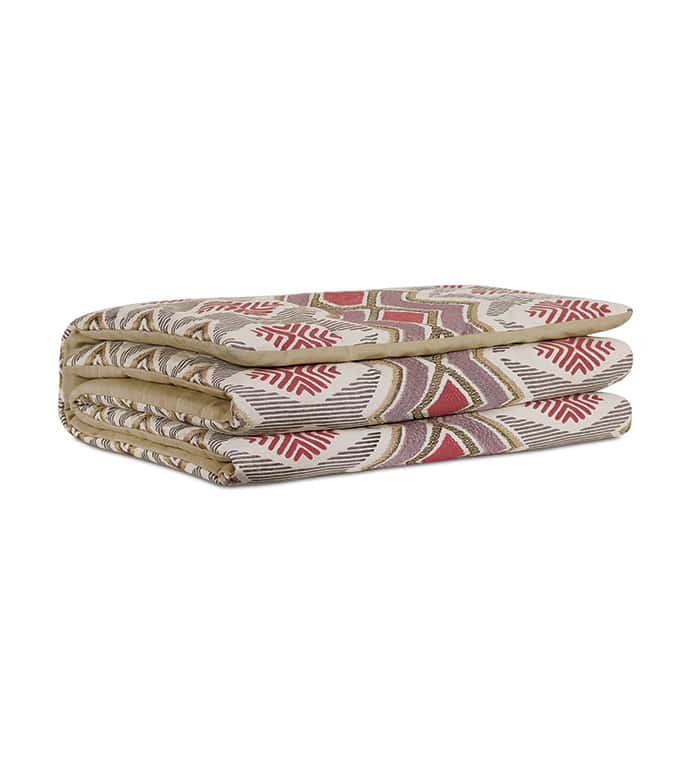 Sca-471-1B Joaquin Embroidered Queen Bed Scarf - Image 1