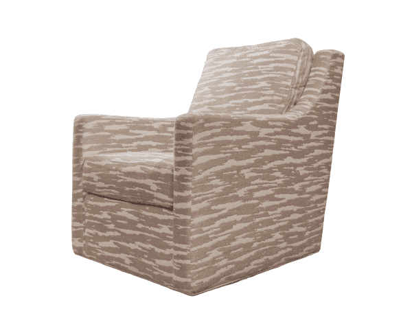 Plush beige and cream patterned armchair with tufted back, perfect for a cozy living room or lounge area. Elegant design offers comfort and style for any home decor.