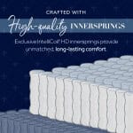 Close-up of a plush Euro pillow top mattress showcasing high-quality innersprings for enhanced comfort and support.