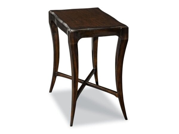Elegant Dark Wood Side Table With Curved Legs, Perfect For Living Rooms Or Bedrooms, Showcasing Quality Craftsmanship From Swann'S Furniture In Tyler, Texas.