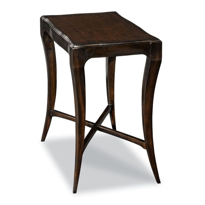 Wooden Side Table - Swann'S Furniture Elegant Dark Wood Side Table With Curved Legs, Perfect For Living Rooms Or Bedrooms, Showcasing Quality Craftsmanship From Swann'S Furniture In Tyler, Texas.