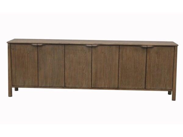 Elegant wooden Nora Long Cabinet from Swann's Furniture in Tyler, Texas, showcasing quality craftsmanship and versatile storage design.